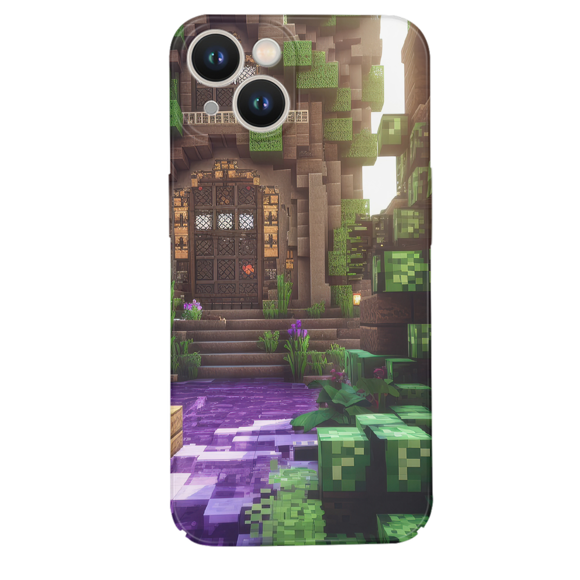 （画像用） マインクラフト ブロックの世界 Minecraft MC Block world 【iPhone 14シリーズ対応】ハードケース